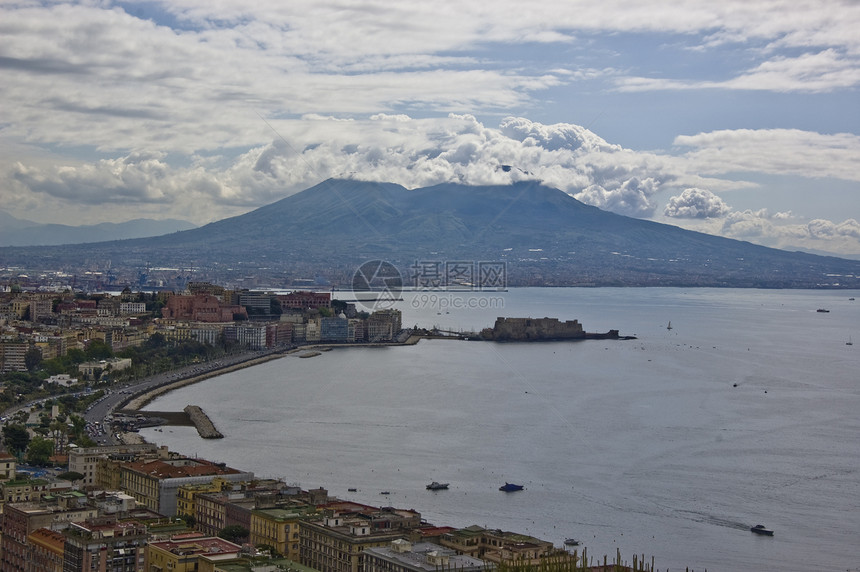 纳不勒斯湾旅游全景海湾海岸建筑学城市海景火山建筑图片