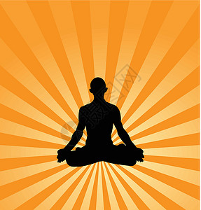 瑜伽射线宗教太阳活力冥想概念精神健康姿势背景图片