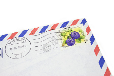 航空邮件封套邮资空邮邮政邮票背景图片