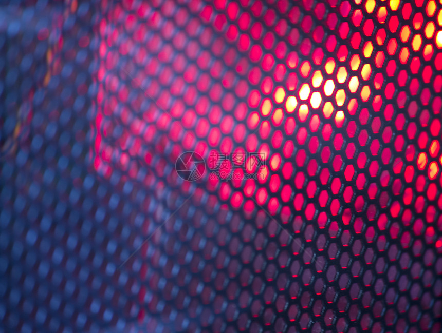 红色铁丝网效果电子格栅弯曲技术舞蹈金属光栅化曲线丝网图片