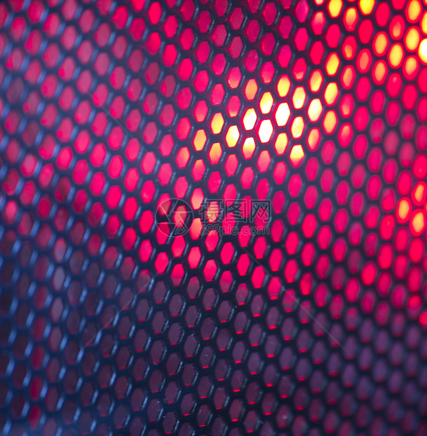 红色铁丝网丝网光栅化格栅舞蹈金属纹理弯曲曲线电子效果图片