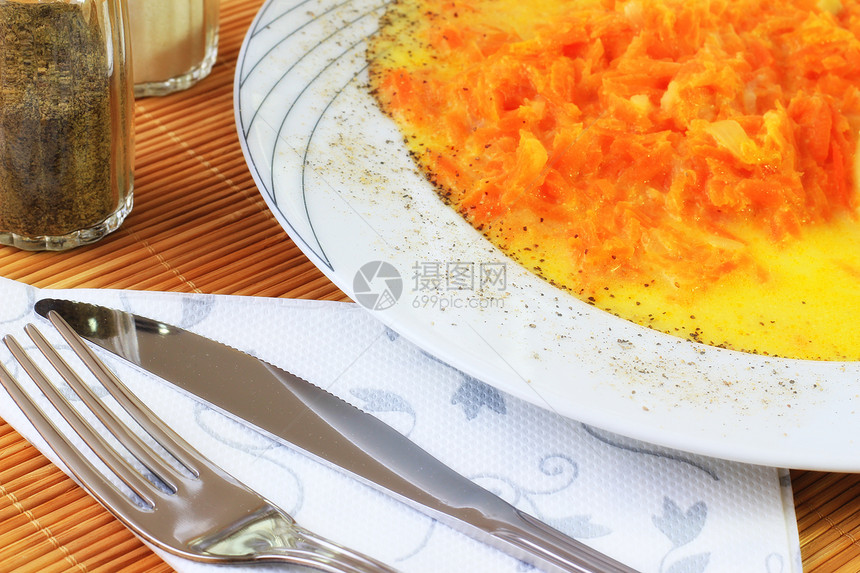 健康午餐黄色胡椒蔬菜土豆营养美食盘子烹饪食物萝卜图片