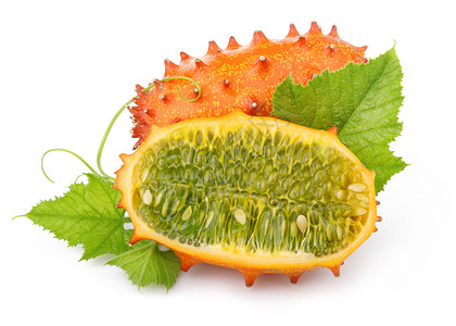 瓦津基切片的基瓦诺水果背景