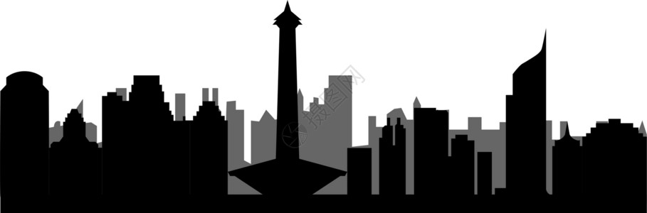 雅加达Jakarta 天线场景市中心办公室地标景观旅行全景摩天大楼都市建筑设计图片