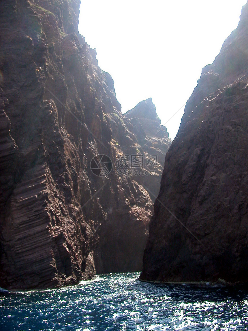 科西卡海岸蓝色天空悬崖假期旅游岩石小岛旅行图片