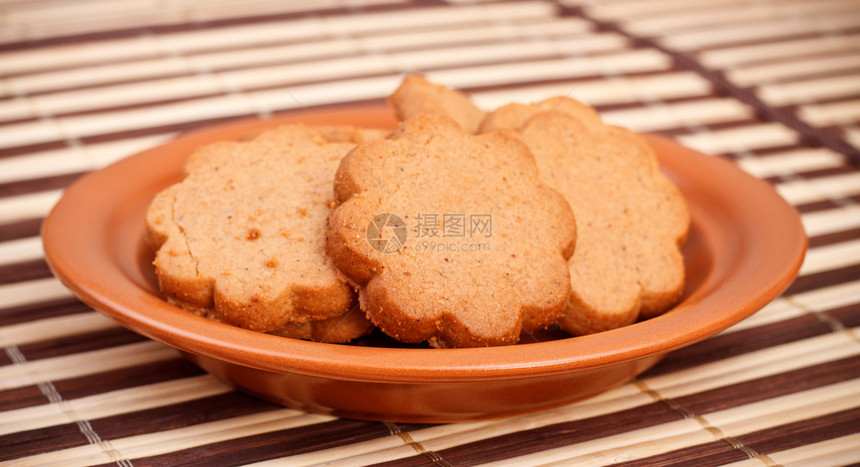 肉桂饼干盘陶艺款待陶瓷糖果盘子陶器橙子面包饮食营养图片