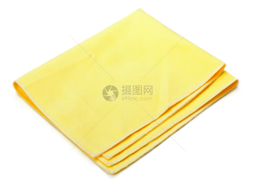 黄黄色微纤维粉尘器纺织品折叠黄色清扫纤维家务白色卫生正方形打扫图片