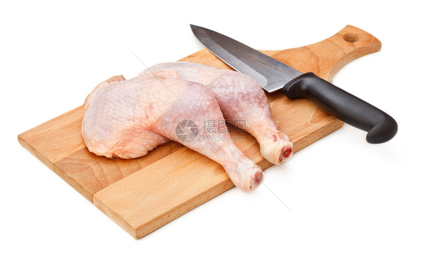 鸡洞木板午餐烹饪动物大腿家禽鸡腿营养烧烤健康图片