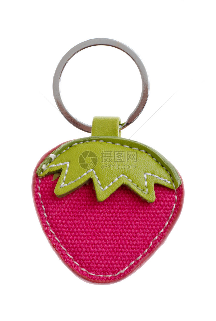 草莓键链安全浆果金属保护覆盆子白色钥匙圈照片红色魅力图片