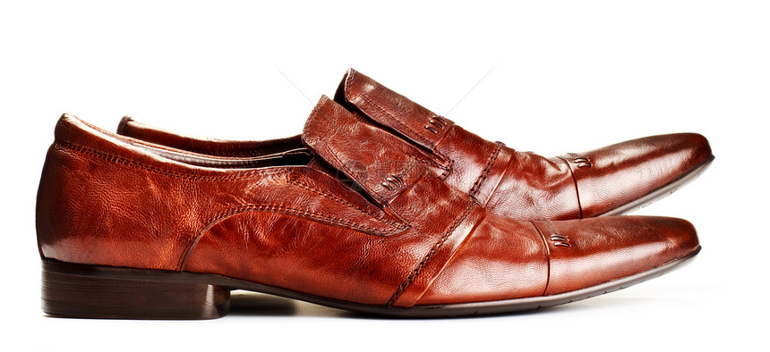 棕色皮鞋衣服皮革工作服饰鞋类靴子地面白色照片图片
