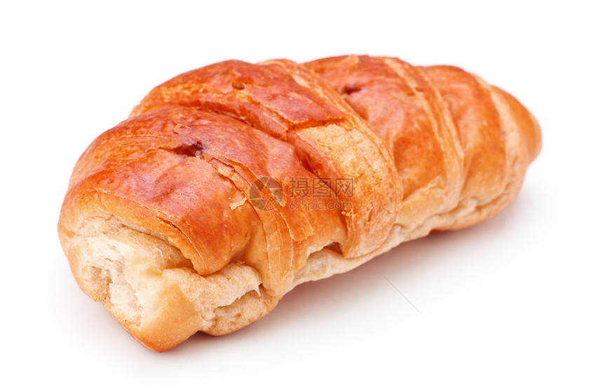 新鲜克罗桑糕点早餐面团黄色棕色传统小吃面包白色食物图片