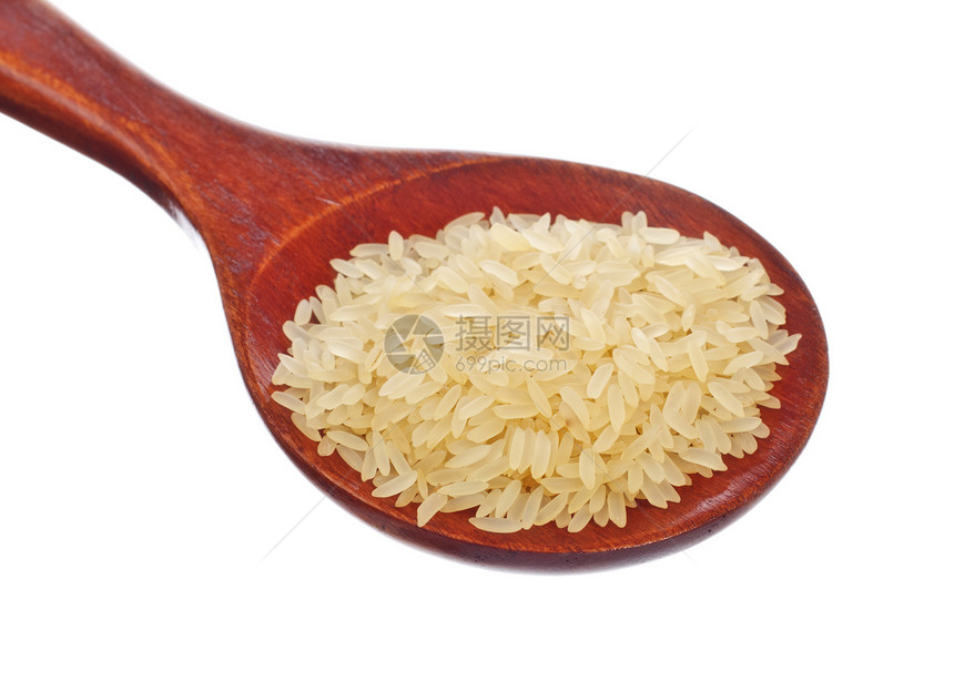 木勺中白稻荒野营养照片食物文化美食午餐棕色饮食谷物图片