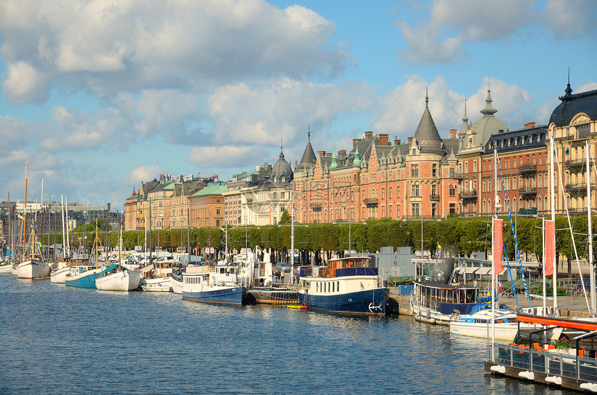 斯德哥尔摩建筑学城市房子旅游窗户建筑场景国家正方形市中心图片