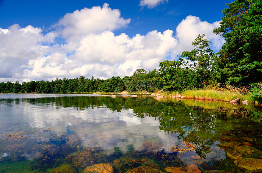 瑞典群岛Name海岸阳光蓝色支撑岩石波浪晴天风景季节天气图片