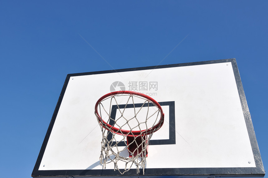 篮球桌戒指金属环形圆形篮球蓝色篮板白色圆圈运动图片