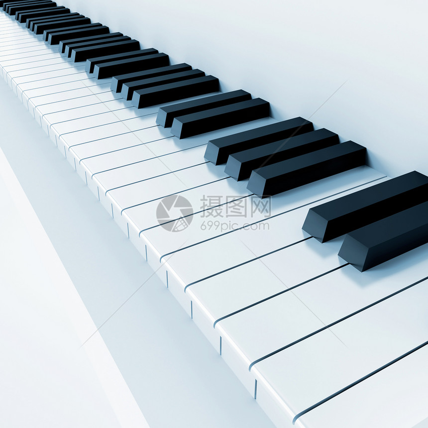 音乐乐器的黑白键对角线娱乐工作室艺术创造力蓝色剧院钥匙键盘合成器图片
