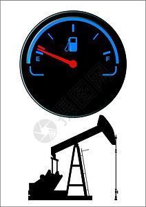 油箱表石油燃油油量表插画