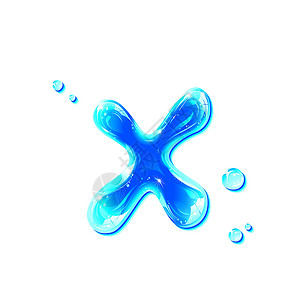 水滴字体素材BC系列-水液字母-小写字母x插画