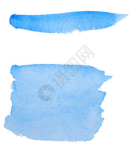 浅蓝色蓝色水彩艺术框架绘画白色背景图片