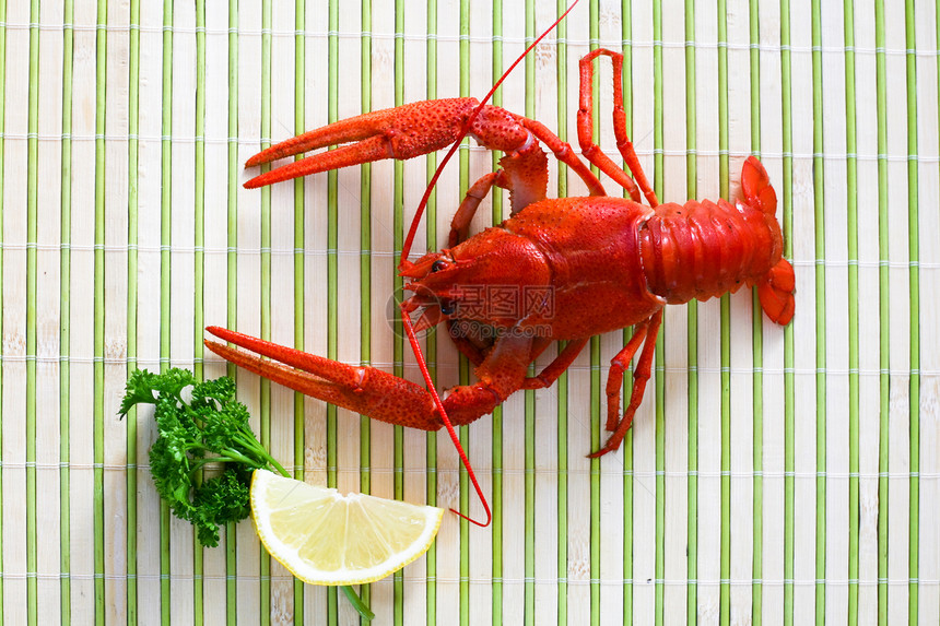 红龙虾食物贝类午餐龙虾红色美食海鲜图片