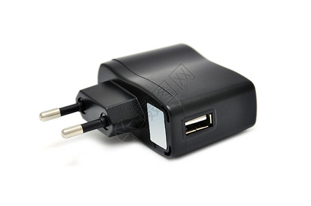 usb 充电器界面收费适配器插头电子产品宏观技术外设黑色连接器背景图片