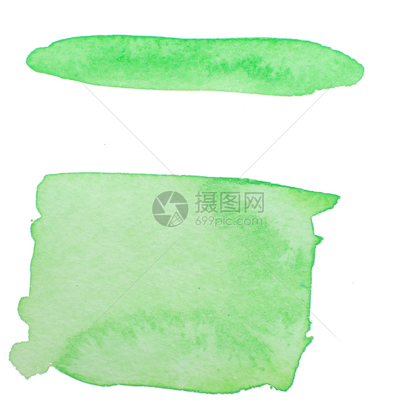 浅绿绿色水彩艺术绘画白色框架图片