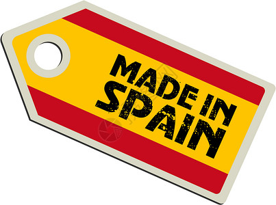 西班牙制造的病媒标签销售旗帜国家横幅徽章商业邮票背景图片