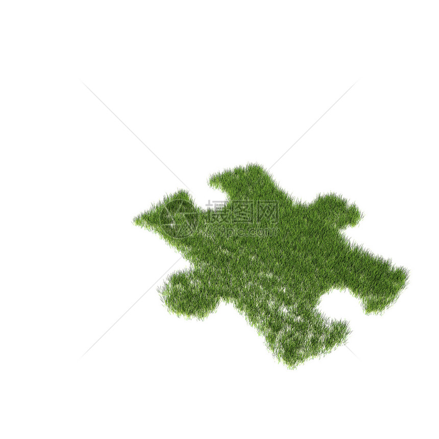 绿草作为一个谜题生长图片