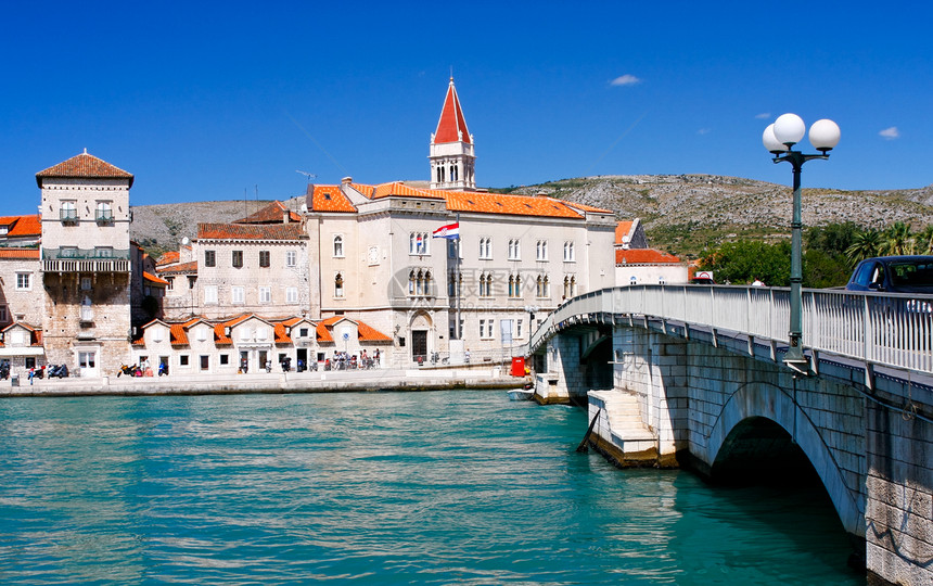 克罗地亚城镇海岸线天空旅行半岛港口酒店建筑假期旅游码头图片
