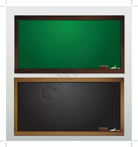 教室边框素材设计工作的空黑黑板矢量模板设计图片