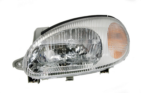 车头灯玻璃备件反光板摩托车白色金属头灯运输车辆光学背景图片