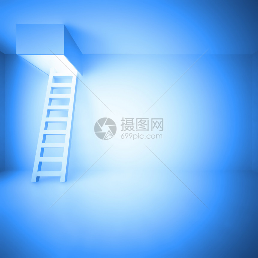升起梯子 在一个灯光室脚步进步成功楼梯挑战成就入口动机想像力图片