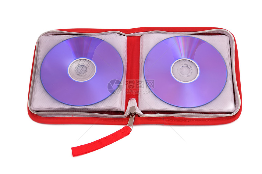 相册和 cd技术红色收藏音乐光盘案件软件磁盘贮存白色图片