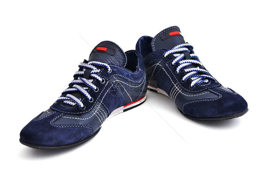 运动鞋运动训练鞋类跑步皮革配件橡皮蓝色跑鞋鞋带图片