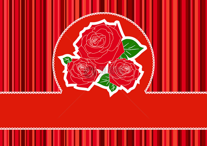 贺卡玫瑰创造力插图商业横幅婚礼推介会红色花朵网络图片