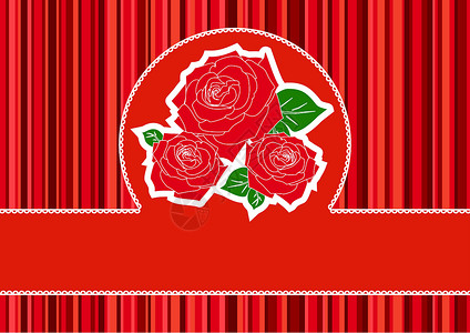 贺卡横幅创造力婚礼网络生日空白花朵玫瑰商业插图背景图片