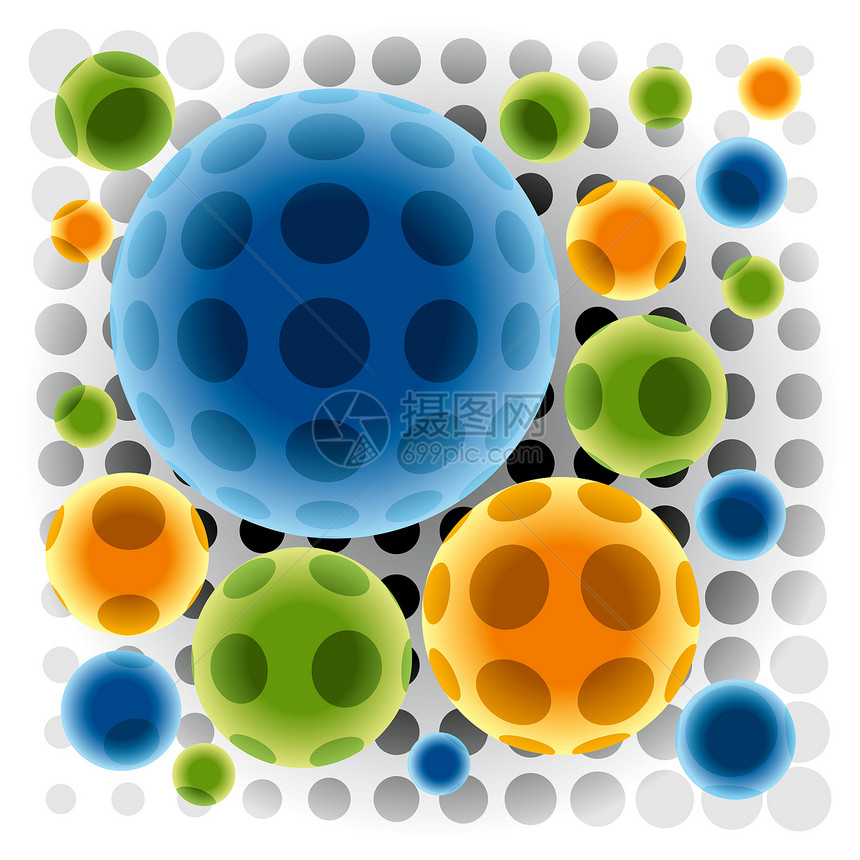 颜色球面原子宏观绘画光栅化技术活力生物科学生活团体图片