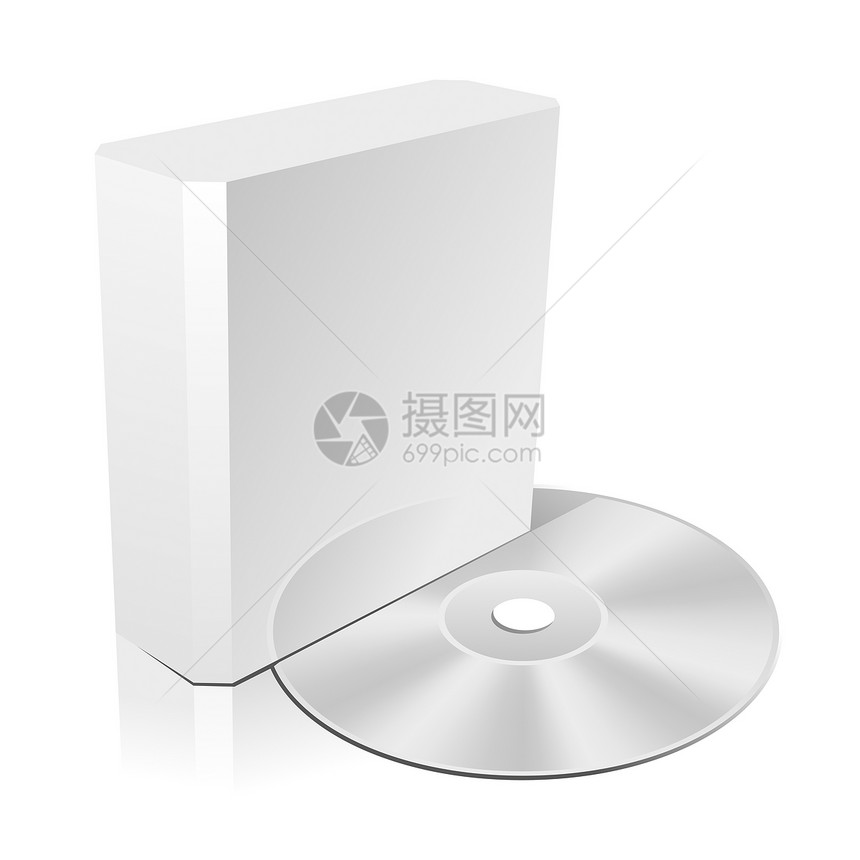 CD 框模板设计插图光栅化白色软件光盘空白纸板电子产品磁盘图片