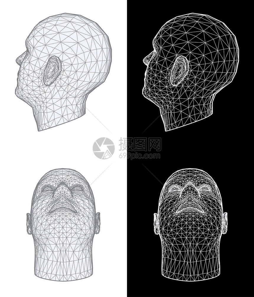 人类头部 消化版版本成人光栅化身体面具元素设计背景部位解剖学黑色图片