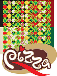 披萨比萨标签旅行字体背景图片