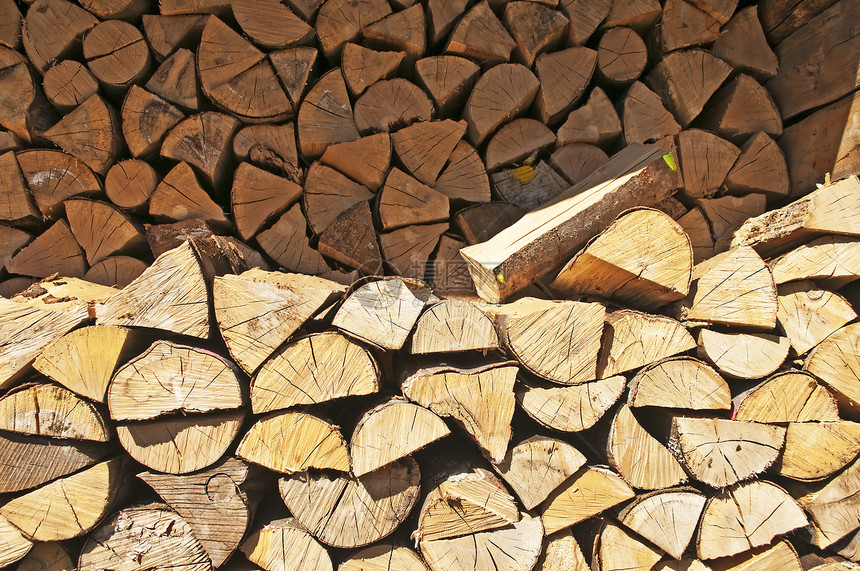 薪材钢坯材料森林加热日志来源活力木头库存图片