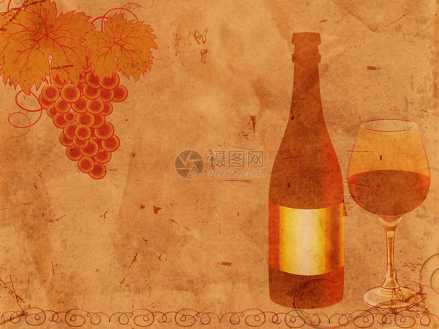 旧式葡萄酒设计图片