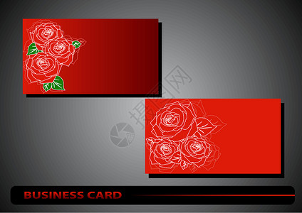 名片名卡反射商业公司花朵红色横幅空白粉色创造力玫瑰背景图片