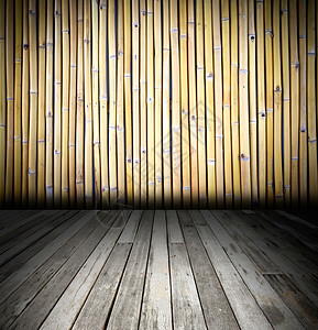 深室风格的竹墙 木地板阴影木头房间墙纸公寓店铺装饰材料竹子艺术背景图片