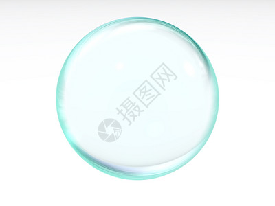 抽象液态蓝色透明球高清图片