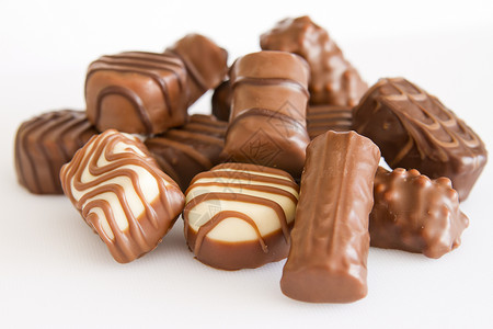 美味的巧克力糖果水平美食家牛奶背景图片