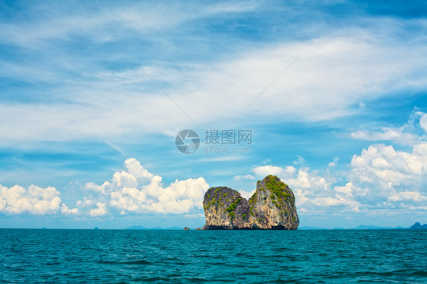 安达曼海群岛蓝色娱乐阳光旅游异国太阳山峰镜子海岸热带图片