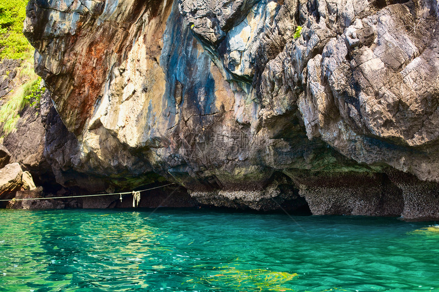安达曼海岛洞穴海景情调热带海洋天空娱乐假期海岸线岩石图片