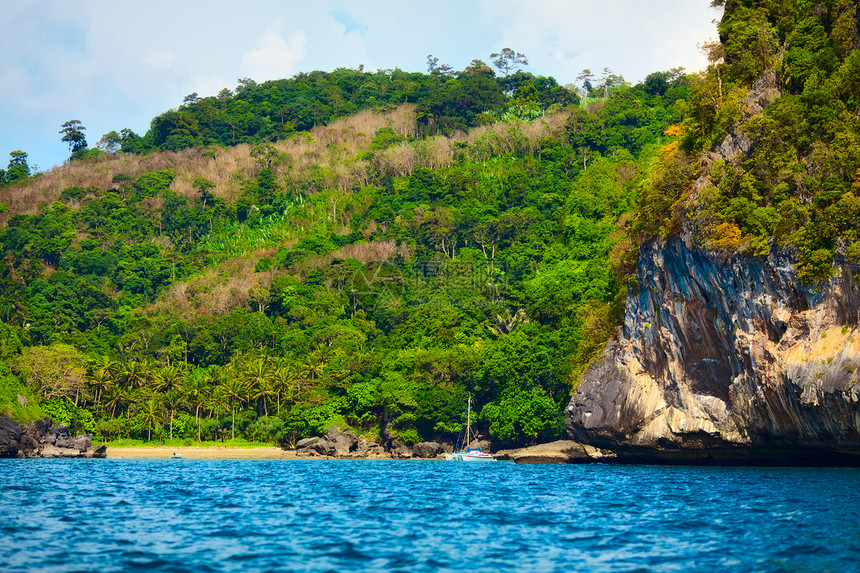 安达曼海岛海岸线娱乐反射岩石丛林蓝色假期波峰海岸异国图片