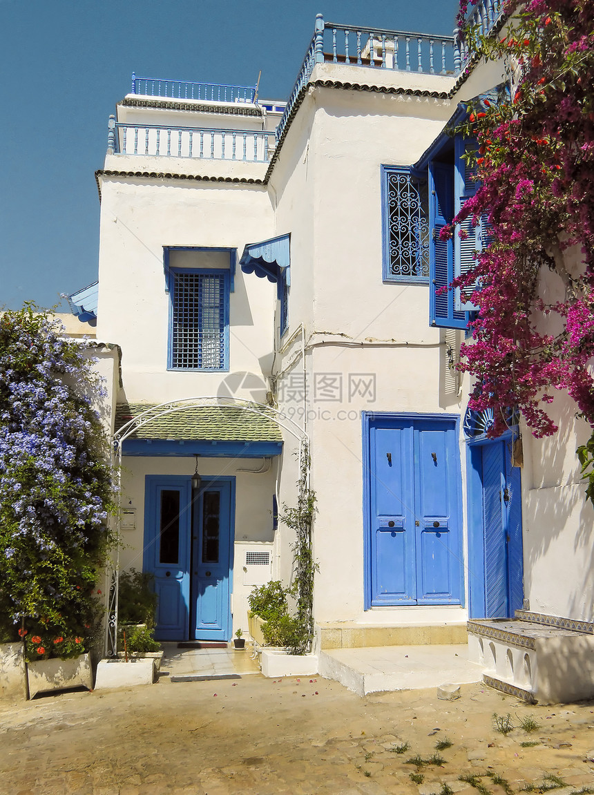 突尼斯庭院财产园艺白色房子历史性历史文化建筑学建筑旅行图片